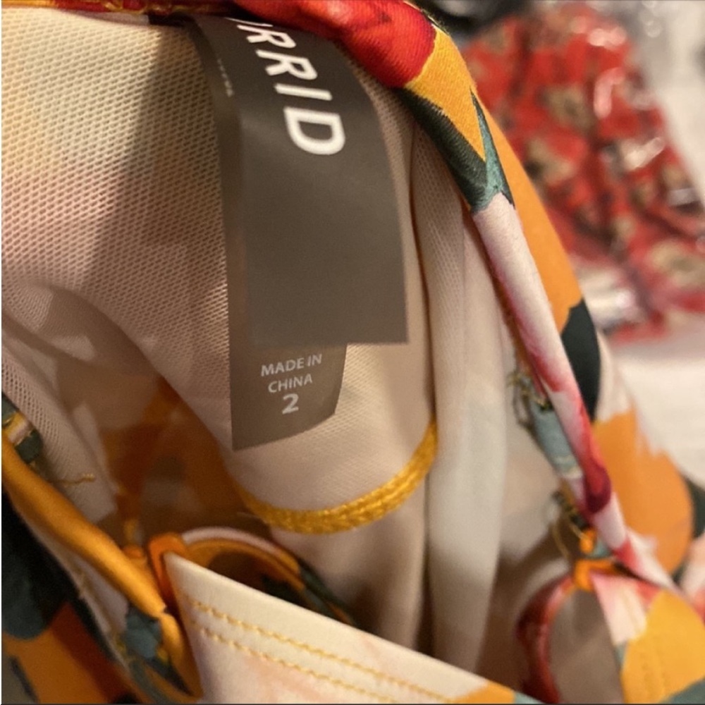Torrid yellow floral peplum swimsuit - Picture 7 of 10